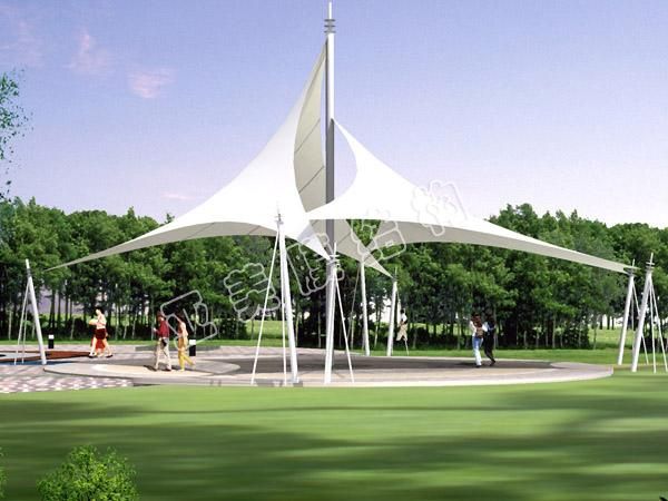 膜结构广场建筑-ym018
