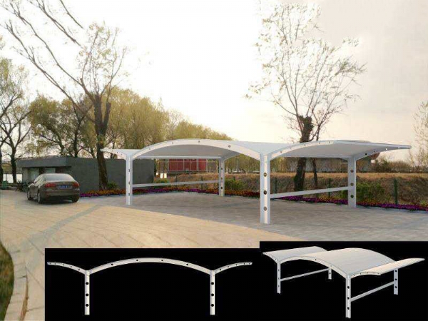 膜结构自行车棚