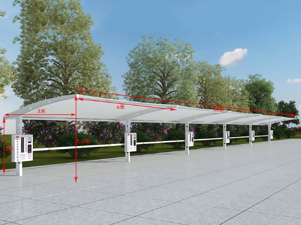 膜结构自行车棚